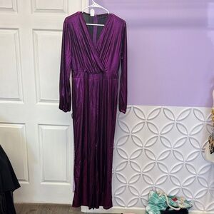 Elegant Purple Women's Dress Jumpsuit